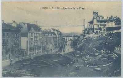POSTAL ANTIGUA DE VIZCAYA. PORTUGALETE. CAMINO DE LA PLAYA