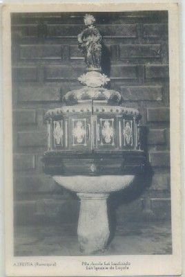 POSTAL DE GUIPUZCOA. SANTUARIO DE LOYOLA. AZPEITIA. PILA DEL BAUTISMO DE SAN IGNACIO