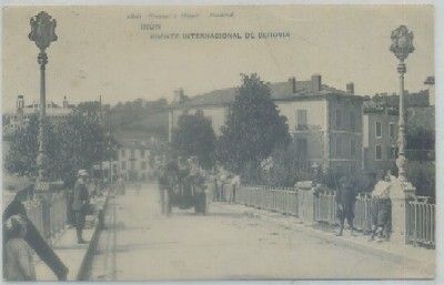 POSTAL DE ANTIGUA DE GUIPUZCOA. PUENTE INTERNACIONAL DE BEHOVIA