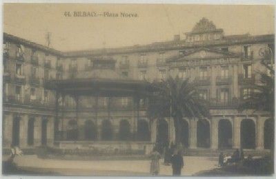 POSTAL DE ANTIGUA DE VIZCAYA. BILBAO. PLAZA NUEVA Nº 44