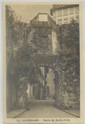 POSTAL DE GUIPUZCOA. FUENTERRABIA. PUERTA DE SANTA MARIA