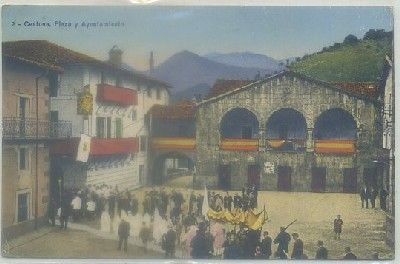 POSTAL ANTIGUA DE GUIPUZCOA. CESTONA. PLAZA Y AYUNTAMIENTO Nº 2