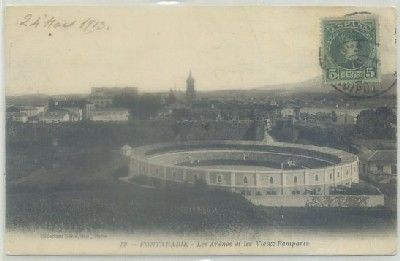 POSTAL DE GUIPUZCOA. FONTARABIE. LES ARENES ET LES VIEUX REMPARTS Nº 33