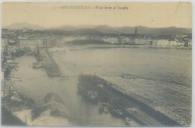 POSTAL ANTIGUA DE SAN SEBASTIAN. VISTA DESDE EL CASTILLO Nº 5