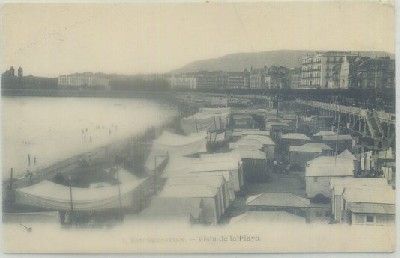POSTAL ANTIGUA DE SAN SEBASTIAN. VISTA DE LA PLAYA Nº 1