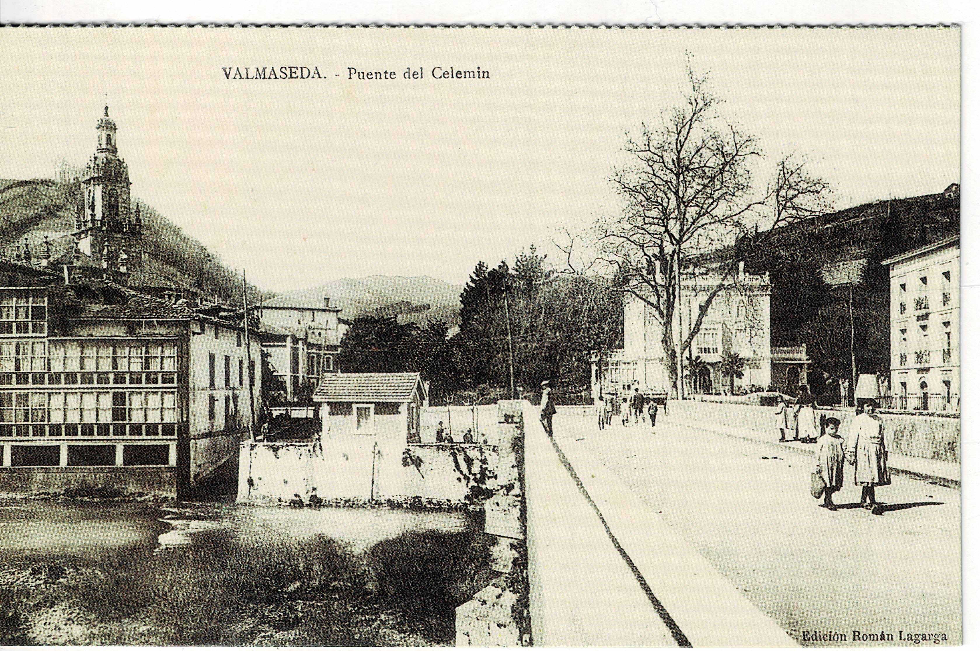 POSTAL DE VALMASEDA. PUENTE DEL CELEMIN.