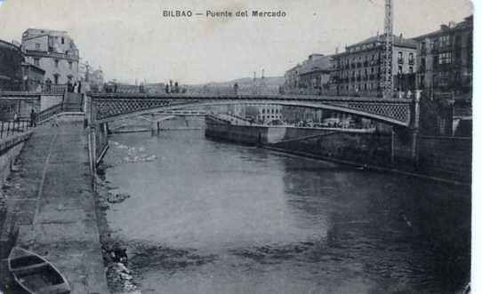 POSTAL DE BILBAO. PUENTE DEL MERCADO