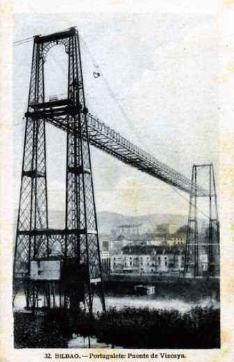 POSTAL DE BILBAO. PORTUGALETE. PUENTE DE VIZCAYA