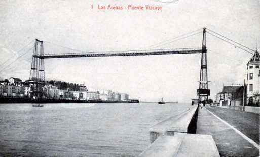 POSTAL DE LAS ARENAS. PUENTE  VIZCAYA
