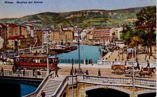 POSTAL DE BILBAO. MUELLES DEL ARENAL