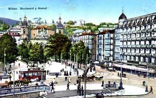 POSTAL DE BILBAO. BOULEVARD Y ARENAL