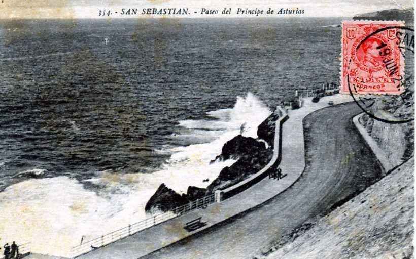 POSTAL DE SAN SEBASTIAN.PASEO DEL PRINCIPE DE ASTURIAS