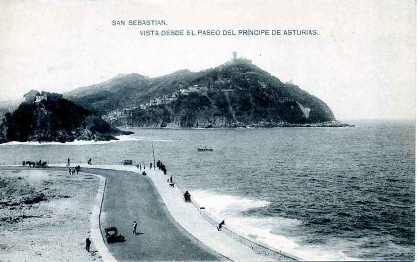 POSTAL DE SAN SEBASTIAN.VISTA DESDE EL PASEO PRINCIPE DE ASTURIAS