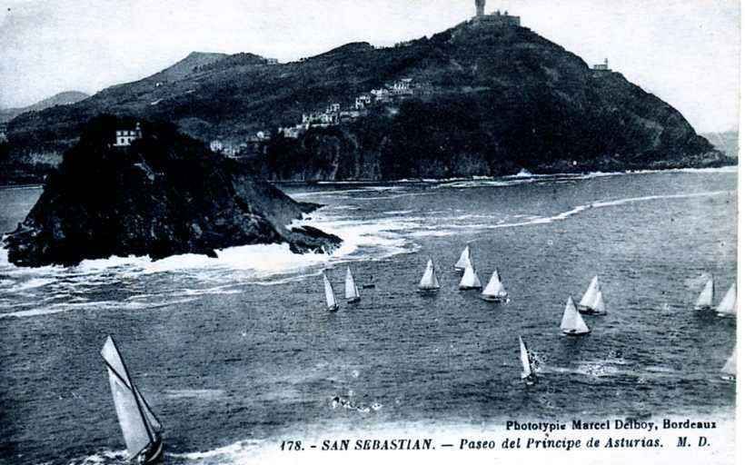 POSTAL DE SAN SEBASTIAN. PASEO DEL PRINCIPE DE ASTURIAS