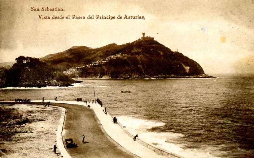 POSTAL DE SAN SEBASTIAN. VISTA DESDE EL PASEO DEL PRINCIPE DE ASTURIAS
