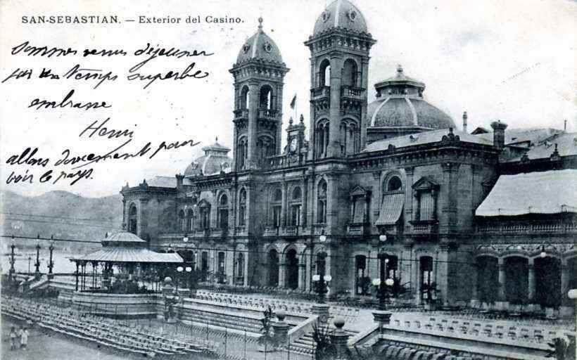 POSTAL DE SAN SEBASTIAN. EXTERIOR DEL  CASINO
