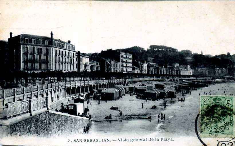 POSTAL DE SAN SEBASTIAN. VISTA GENERAL DE LA PLAYA