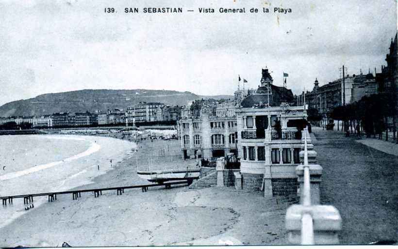 POSTAL DE SAN SEBASTIAN. VISTA GENERAL DE LA PLAYA