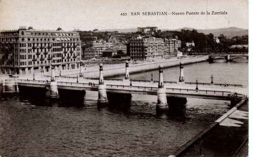 POSTAL DE SAN SEBASTIAN. NUEVO PUENTE DE LA ZURRIOLA