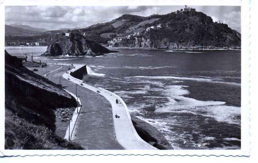 POSTAL DE SAN SEBASTIAN. PASEO NUEVO. ISLA DE SANTA CLARA E IGUALDO