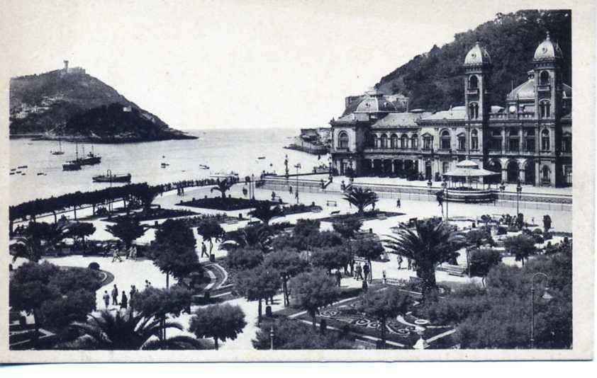 POSTAL DE SAN SEBASTIAN. PARQUE DE ELDERDI EDER Y CASINO