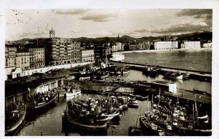 POSTAL DE SAN SEBASTIAN. Nº 604 EL PUERTO DESDE EL MONTE URGULL