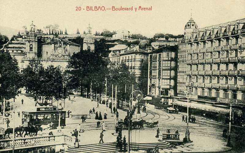 POSTAL DE BILBAO Nº20 BOULEVARD Y ARENAL