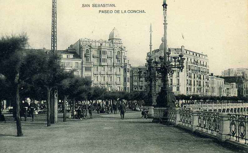 POSTAL DE SAN SEBASTIAN.  PASEO  DE LA CONCHA