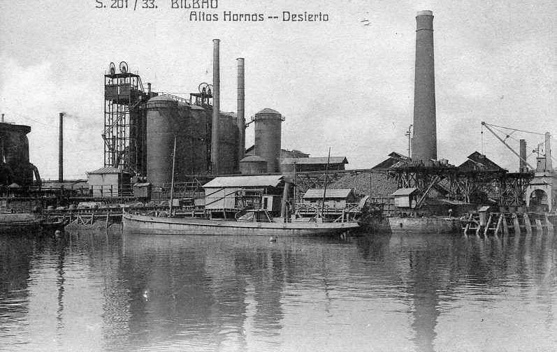 POSTAL DE BILBAO S. 201/33 ALTOS HORNOS DESIERTO