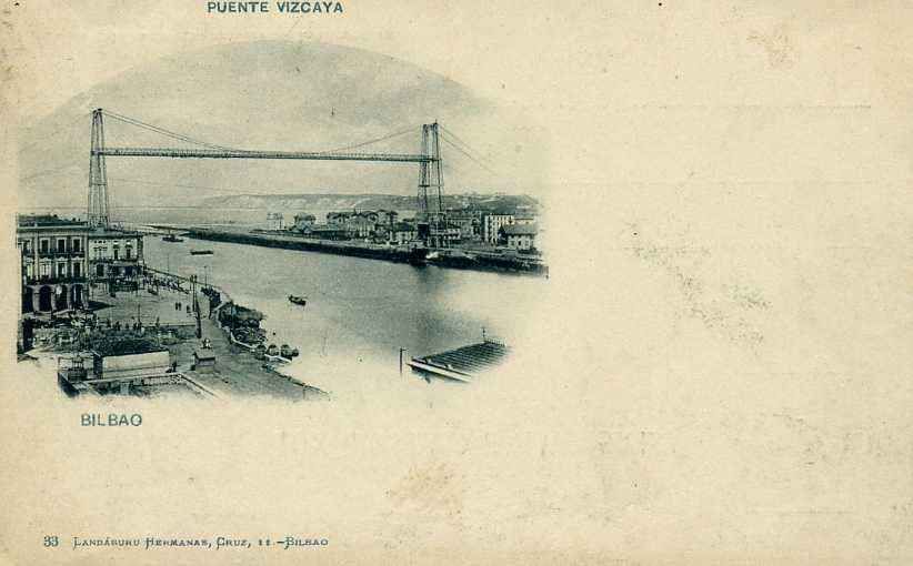 POSTAL DE BILBAO. PUENTE DE VIZCAYA