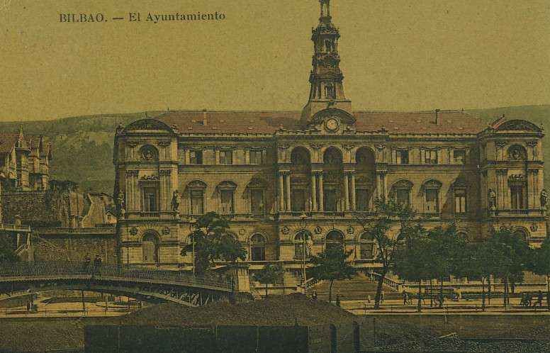 POSTAL DE BILBAO. EL AYUNTAMIENTO.