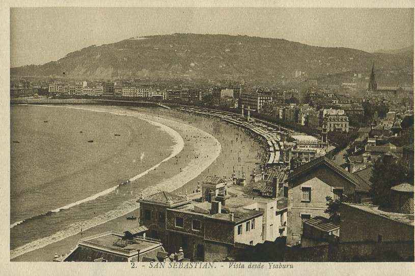 POSTAL DE SAN SEBASTIAN. Nº 2. VISTA DESDE YSABURU.