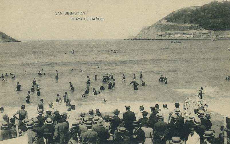 POSTAL DE SAN SEBASTIAN. PLAYA DE BAÑOS.