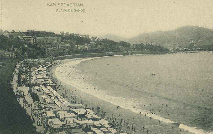 POSTAL DE SAN SEBASTIAN. PLAYA DE BAÑOS.