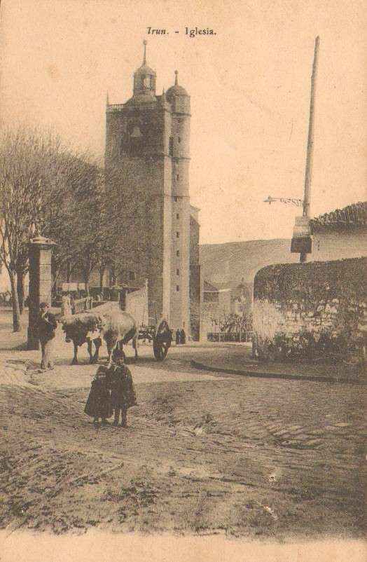 POSTAL ANTIGUA DE IRUN. IGLESIA.