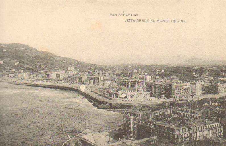 POSTAL ANTIGUA DE SAN SEBASTIAN (PAIS VASCO). VISTA DESDE EL MONTE URGULL