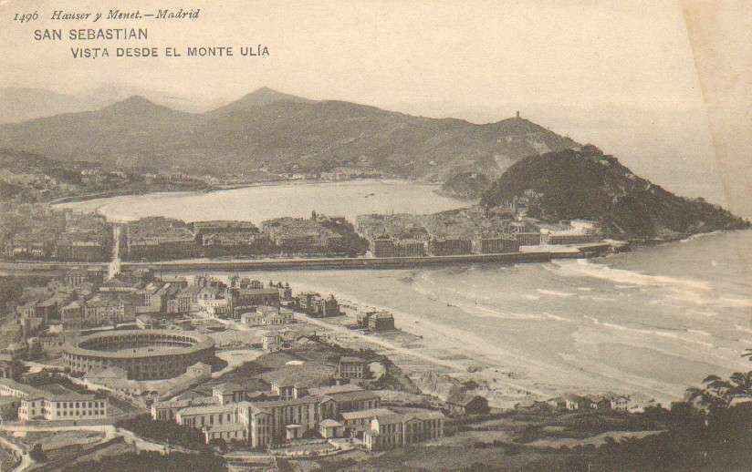 POSTAL ANTIGUA DE SAN SEBASTIAN (PAIS VASCO). VISTA DESDE EL MONTE URGULL