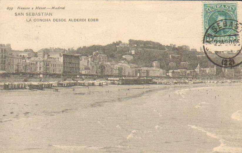 POSTAL ANTIGUA DE SAN SEBASTIAN (PAIS VASCO). LA CONCHA DESDE ALDERDI EDER.