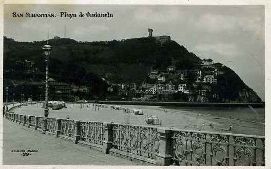 POSTAL ANTIGUA DE SAN SEBASTIAN (PAIS VASCO). PLAYA DE ONDARRETA.