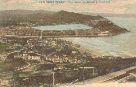 POSTAL ANTIGUA DE SAN SEBASTIAN (PAIS VASCO). VISTA GENERAL DESDE EL MONTE ULIA.