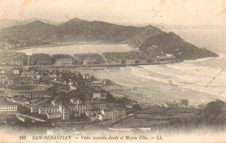 POSTAL ANTIGUA DE SAN SEBASTIAN (PAIS VASCO). VISTA GENERAL DESDE EL MONTE ULIA.