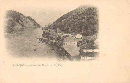 POSTAL ANTIGUA DE PASAGES (PAIS VASCO). ENTRADA DEL PUERTO.