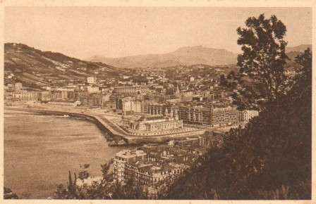 POSTAL DE SAN SEBASTIAN. Nº 118. VISTA DESDE EL MONTE URGULL.
