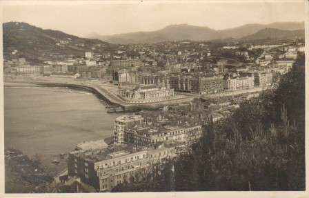 POSTAL DE SAN SEBASTIAN. Nº 116. VISTA DESDE EL MONTE URGULL.