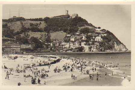 POSTAL DE SAN SEBASTIAN. Nº 409. PLAYA DE ONDARRETA.