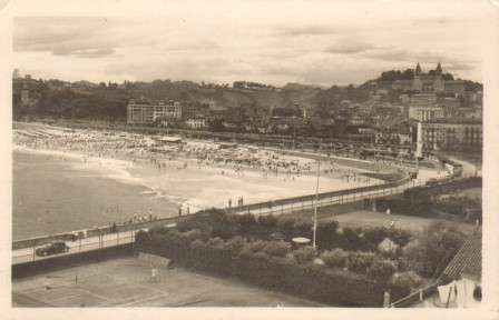 POSTAL DE SAN SEBASTIAN. Nº 599. PLAYA DE ONDARRETA.