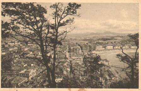 POSTAL DE SAN SEBASTIAN. Nº 82. VISTA DESDE EL MONTE URGULL.