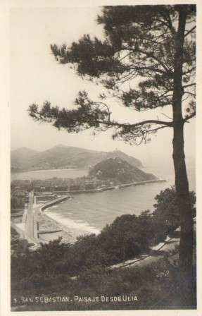 POSTAL DE SAN SEBASTIAN. Nº 3. PAISAJE DESDE ULIA.