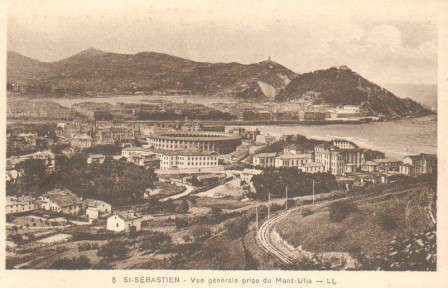 POSTAL DE SAN SEBASTIAN. Nº 8. VISTA GENERAL DESDE EL MONTE ULIA.