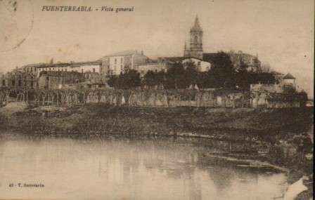 POSTAL ANTIGUA DEL PAIS VASCO. FUENTERRABIA VISTA GENERAL